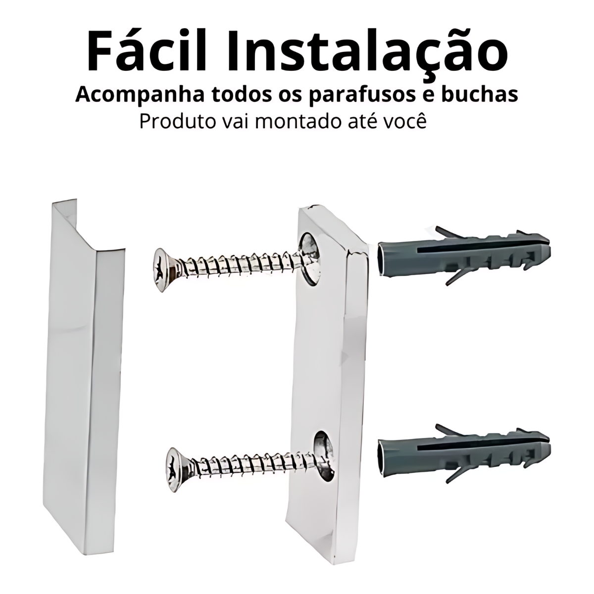 Porta Sabonete de Parede Banheiro Quadrado com Fixação Dupla
