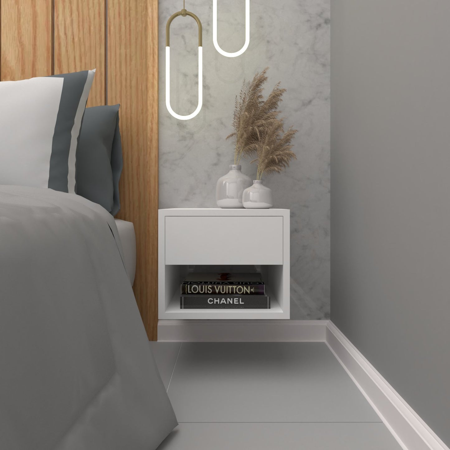 Criado Mudo Branco 30cm