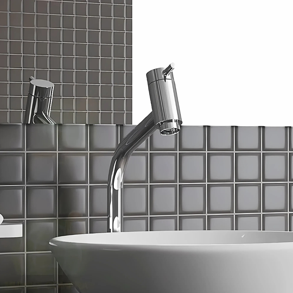 Torneira Banheiro Metal Cromada 1/4 Volta Cuba Bica Baixa