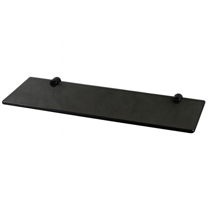 Prateleira de Vidro Fumê 30x10cm Slim - Vidro 6mm com Suporte