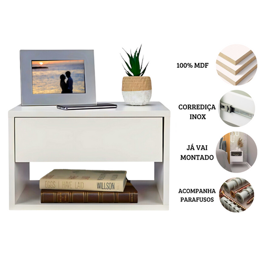 Criado Mudo Branco 40cm