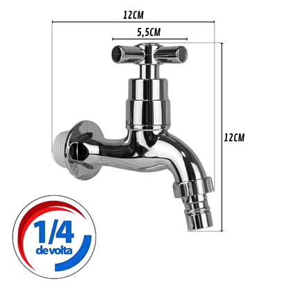Torneira Luxo ABS Cromada C-31 1/4 Volta Com Bico 1/2" – BRUEN