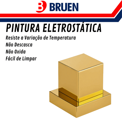 Acabamento Registro 100% Metal Quadrado Deca - Dourado