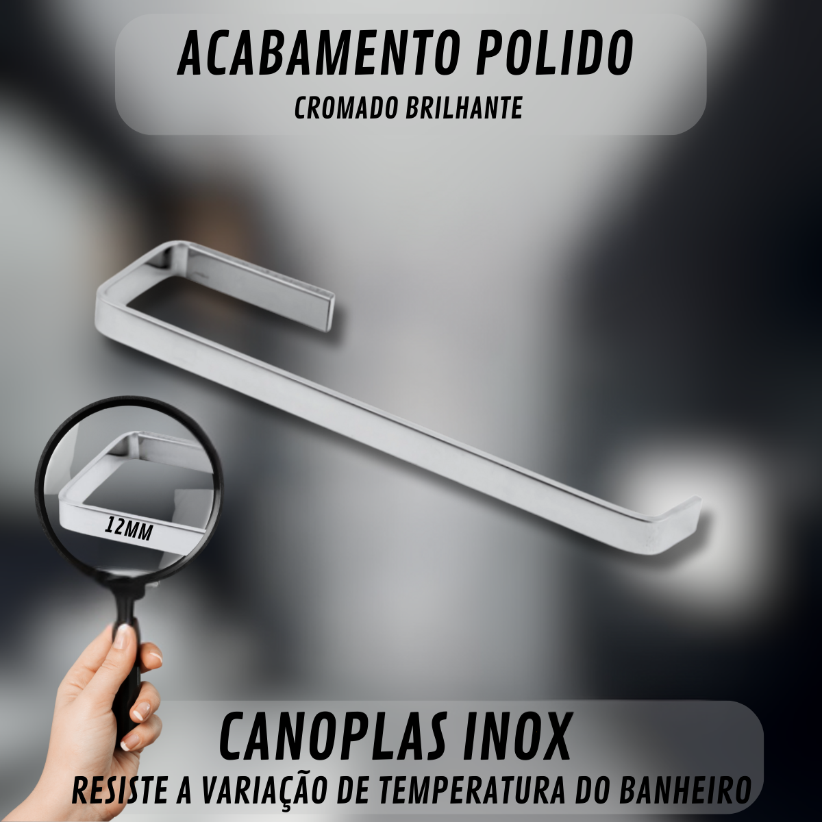 Porta Toalha Rosto Stander Square