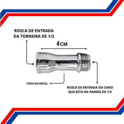 Alongador Para Torneira 1/2 - 4cm