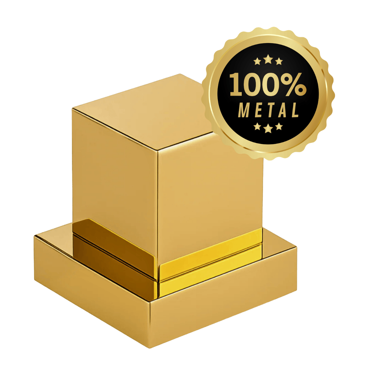 Acabamento Registro 100% Metal Quadrado Deca - Dourado