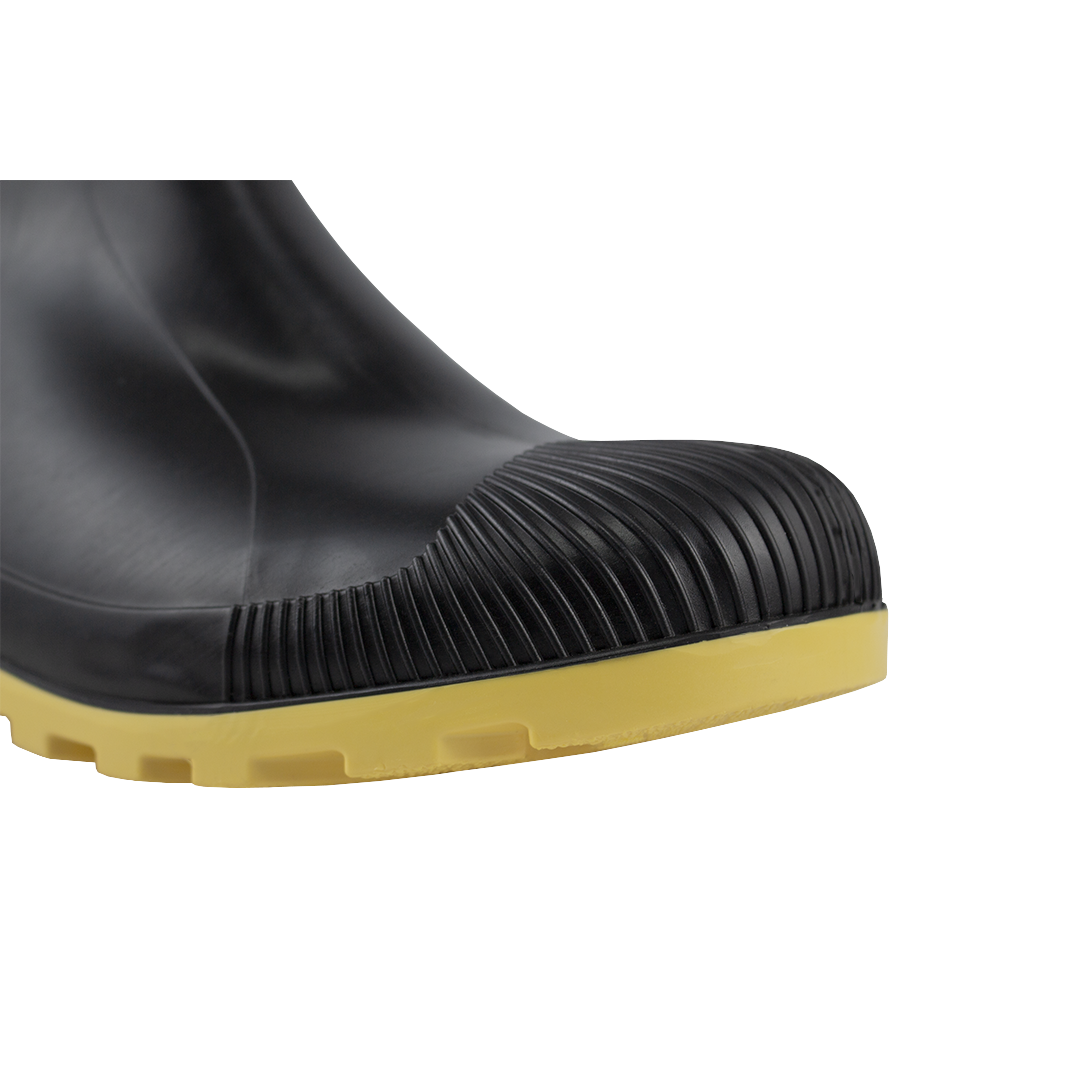 Bota de PVC Vulcabras Cano Médio Preto/Amarelo com CA