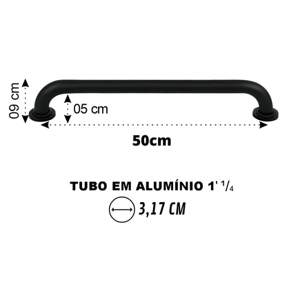 Barra de Apoio Reta Preto Fosco