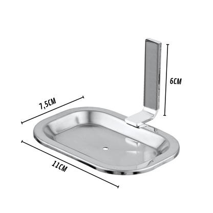 Porta Sabonete de Parede Banheiro Quadrado com Fixação Dupla