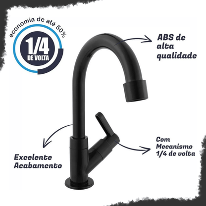 Torneira Banheiro Preta Fosca Bica Móvel 360° Bruen 1198