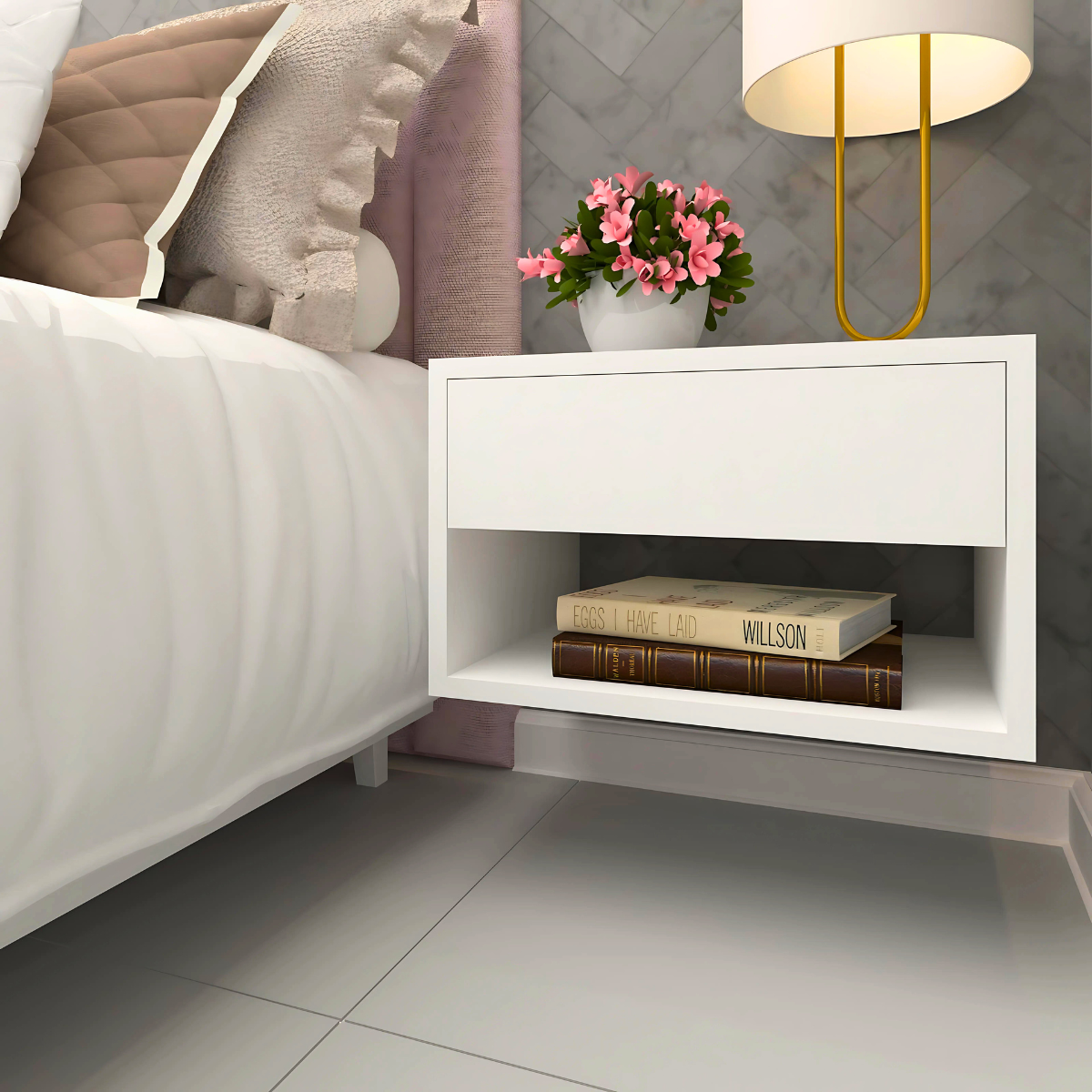 Criado Mudo Branco 40cm