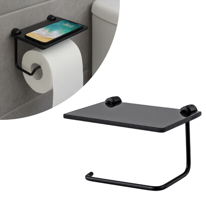 Papeleira Porta Celular Porta Objetos De Vidro p/ Banheiro