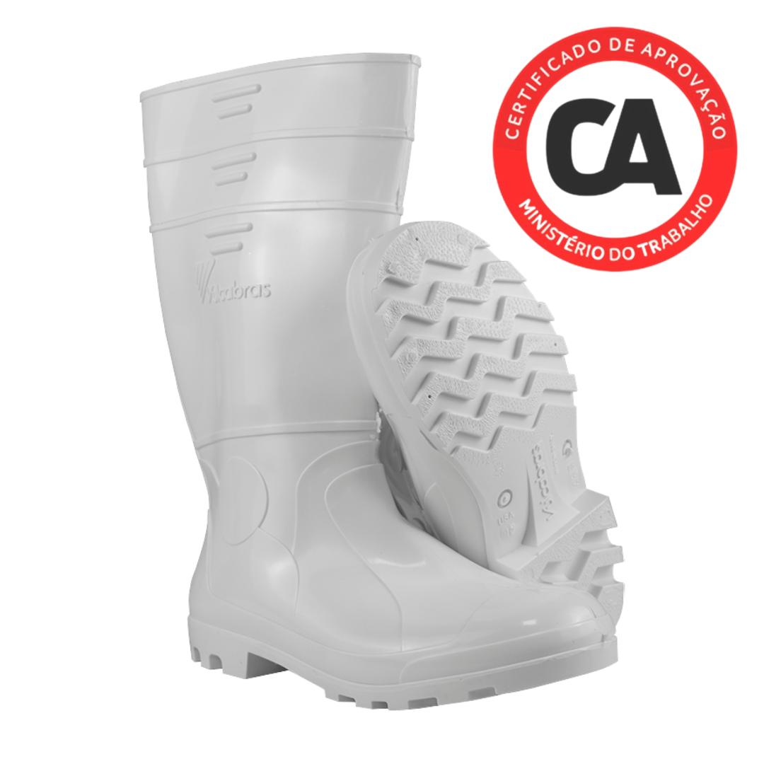 Bota de PVC Branca Cano Longo Vulcabras com CA - Original
