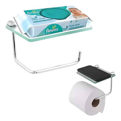 Papeleira Porta Celular Porta Objetos De Vidro p/ Banheiro