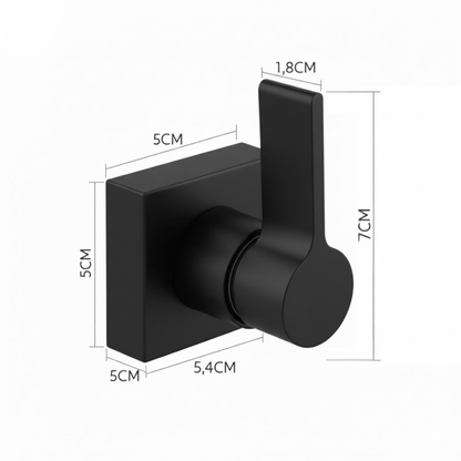 Acabamento Registro Alavanca Preto Fosco 100% Metal Padrão Deca