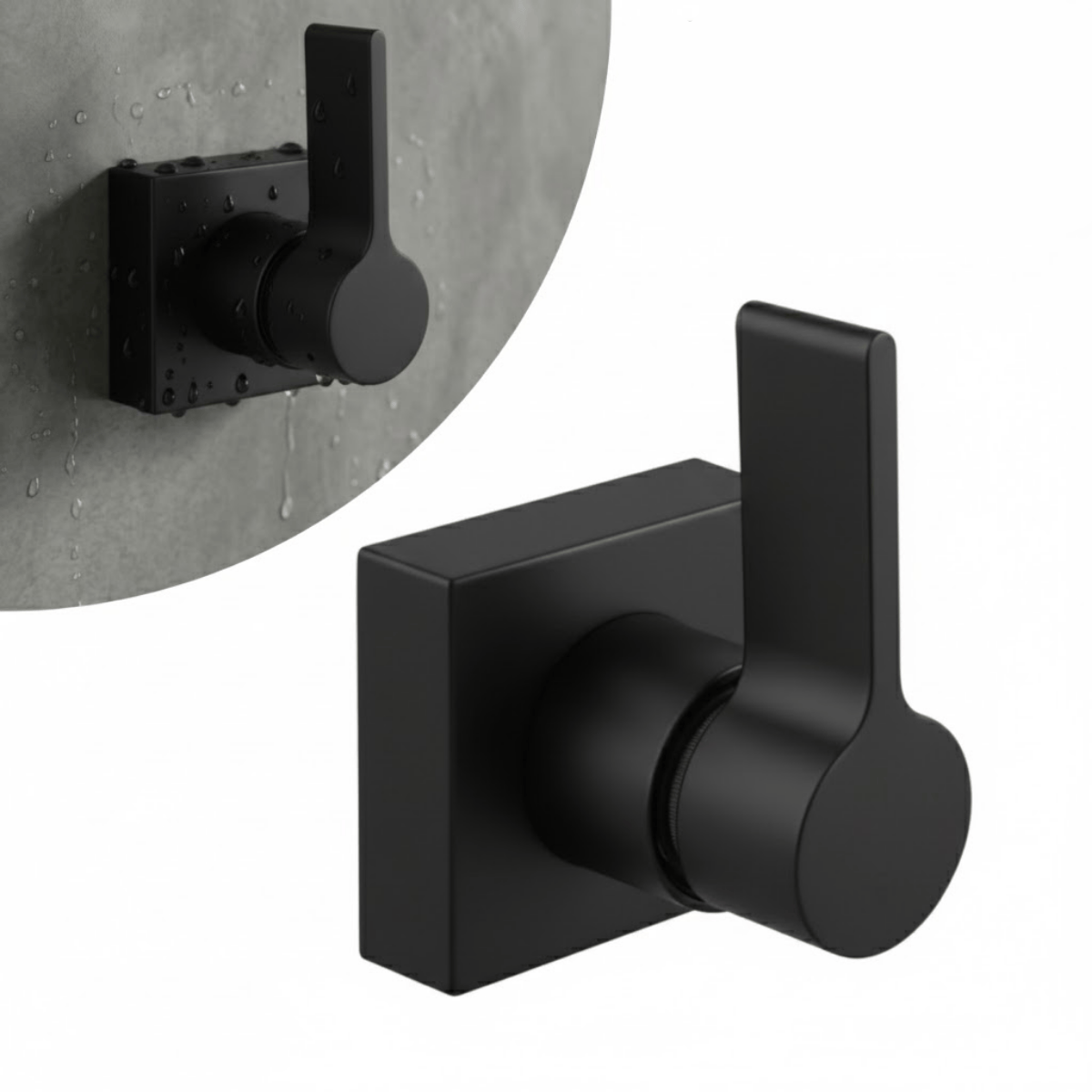 Acabamento Registro Alavanca Preto Fosco 100% Metal Padrão Deca