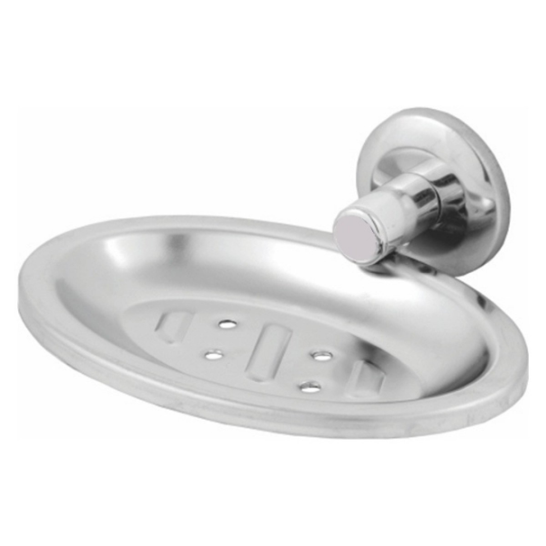 Saboneteira Aço Inox com Fixação Dupla para Banheiro Porta Sabonete - Brilhosa e Resistente