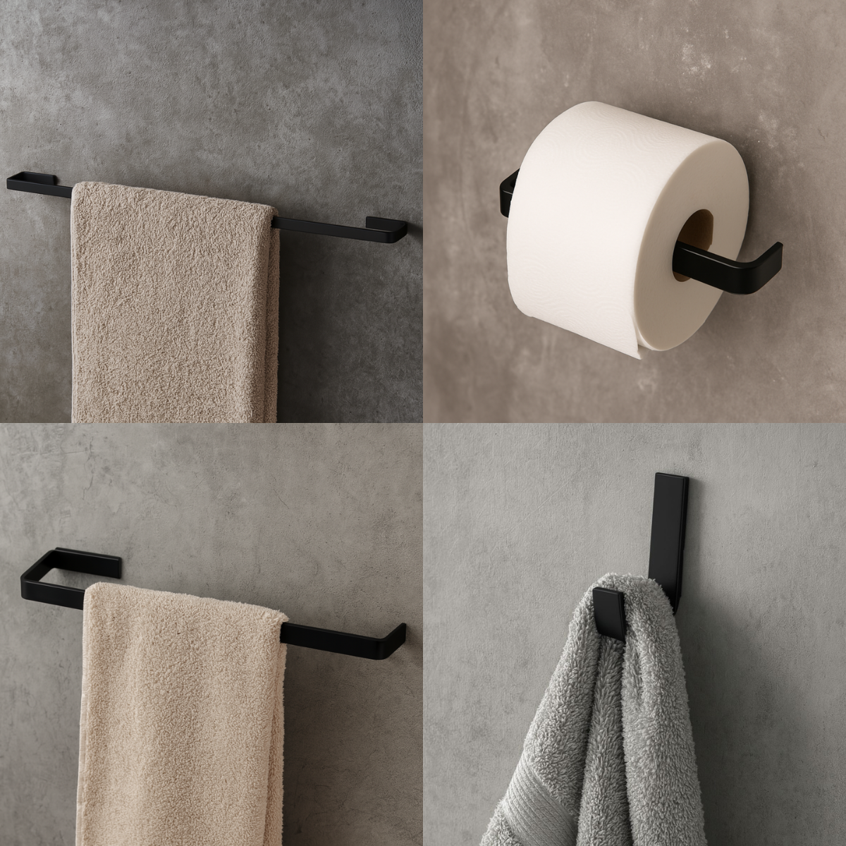 Kit 04 Acessórios  Stander Square Preto Fosco