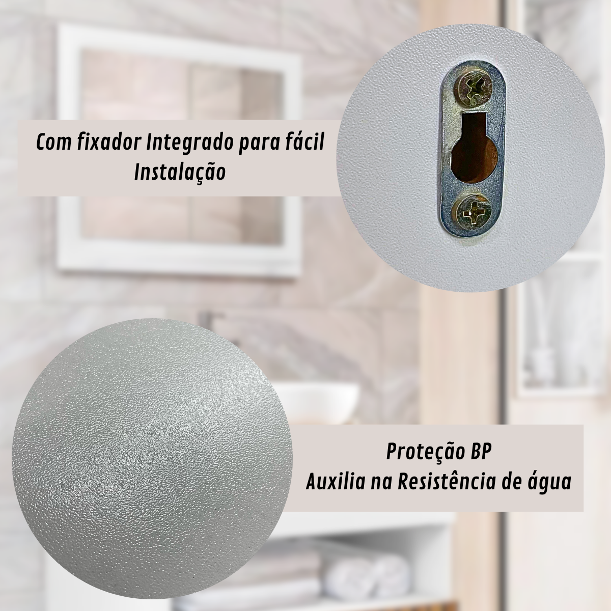 Espelheira Banheiro 50cm 100% MDF Branco Com Prateleira