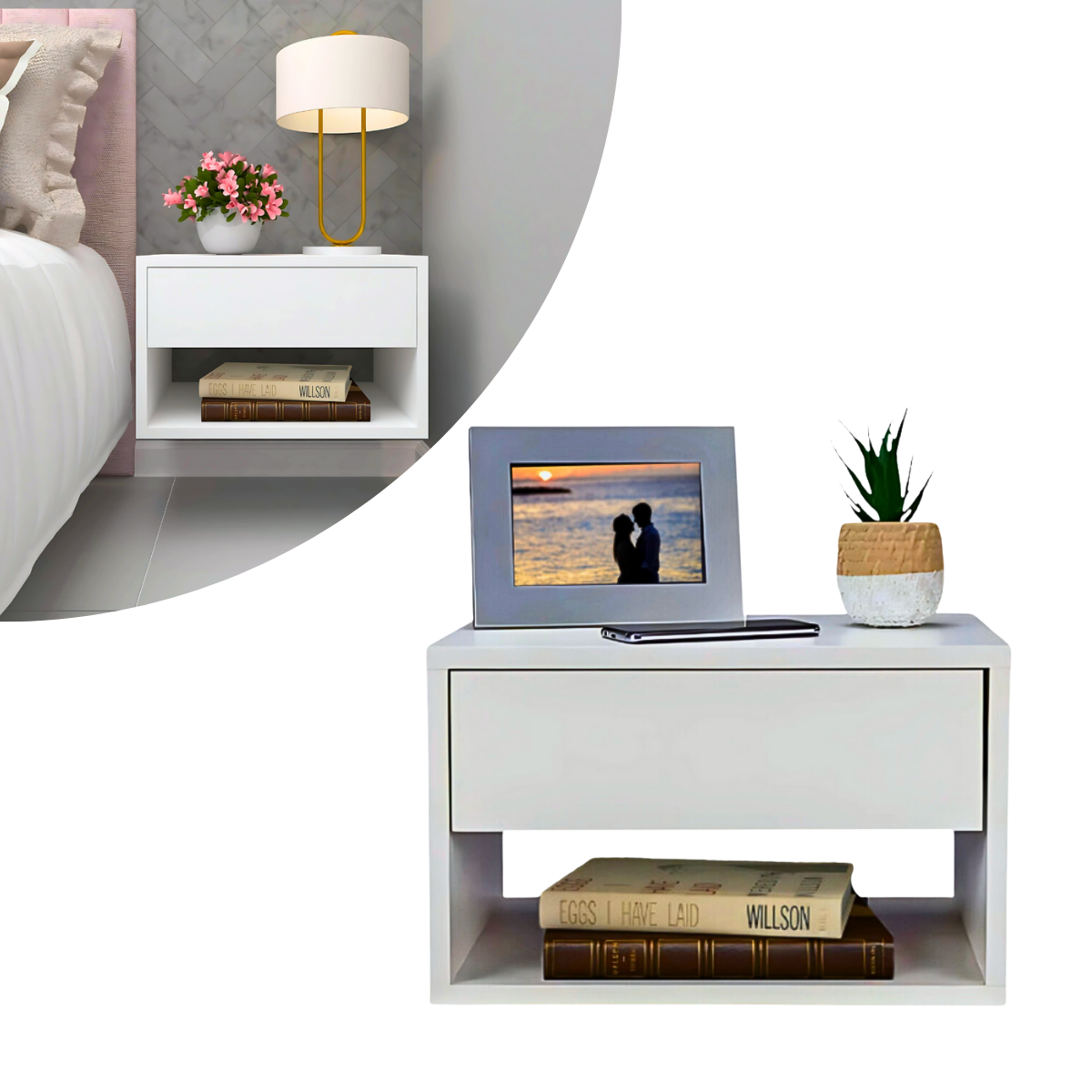 Criado Mudo Branco 40cm