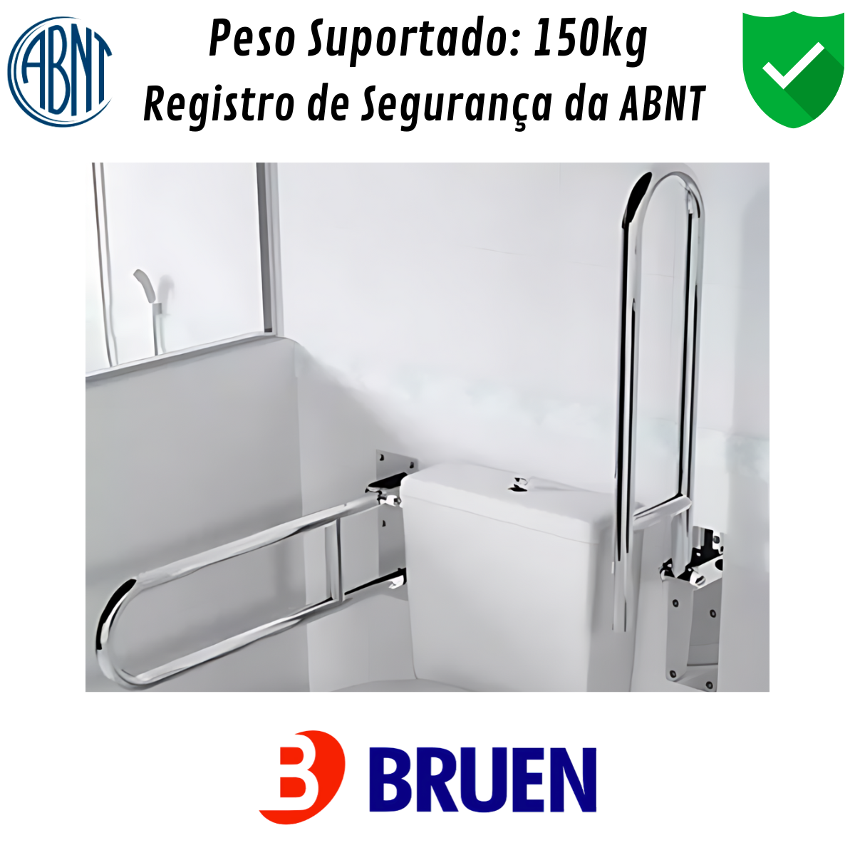 Barra de Apoio em U Modelo Articulado