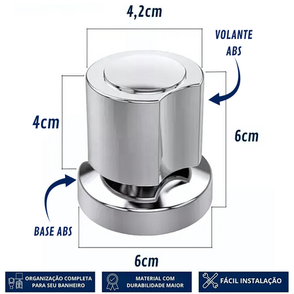 Acabamento C40 Meia Lua ABS Cromado