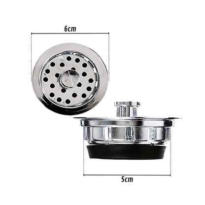 Válvula de Cozinha Inox Moderna 3"1/2 Para Cubas e Tanques