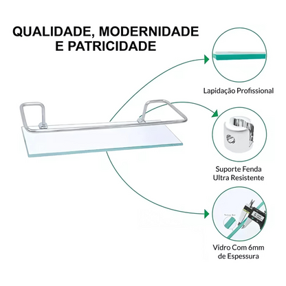 Porta Shampoo Reto Veneza 6mm