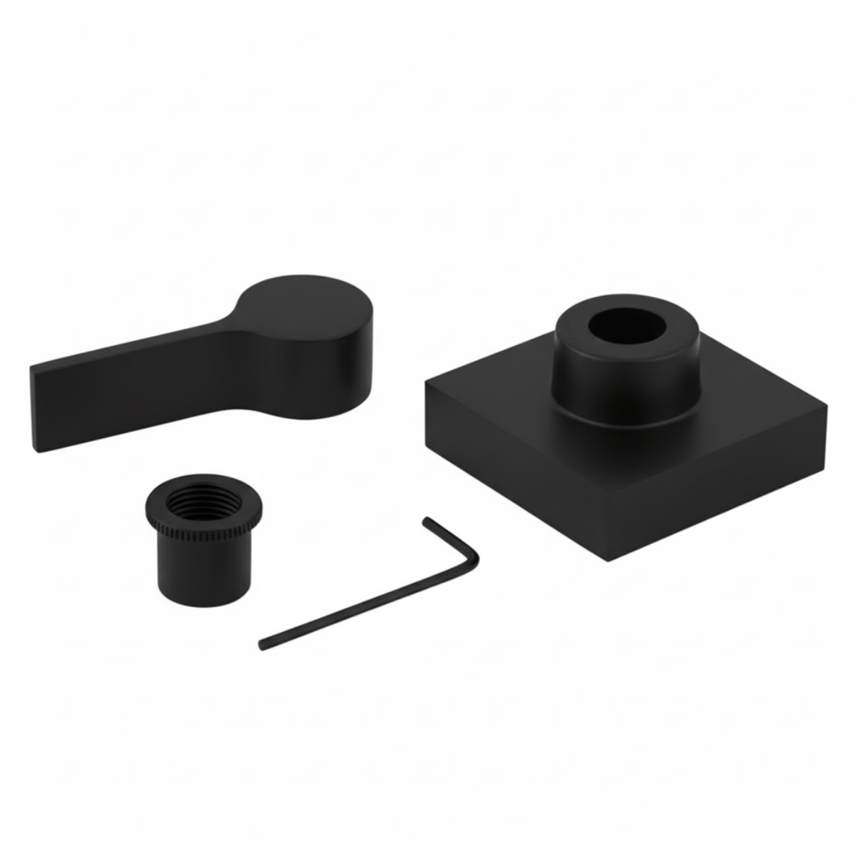 Acabamento Registro Alavanca Preto Fosco 100% Metal Padrão Deca