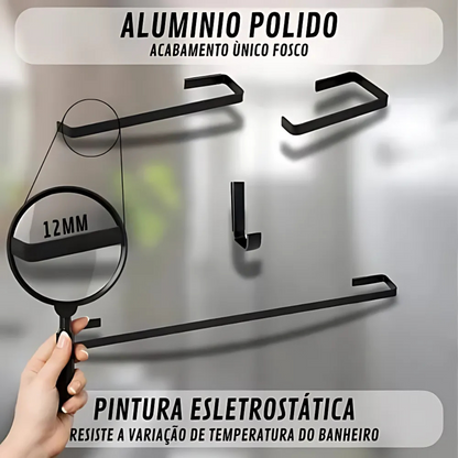 Kit 04 Acessórios  Stander Square Preto Fosco