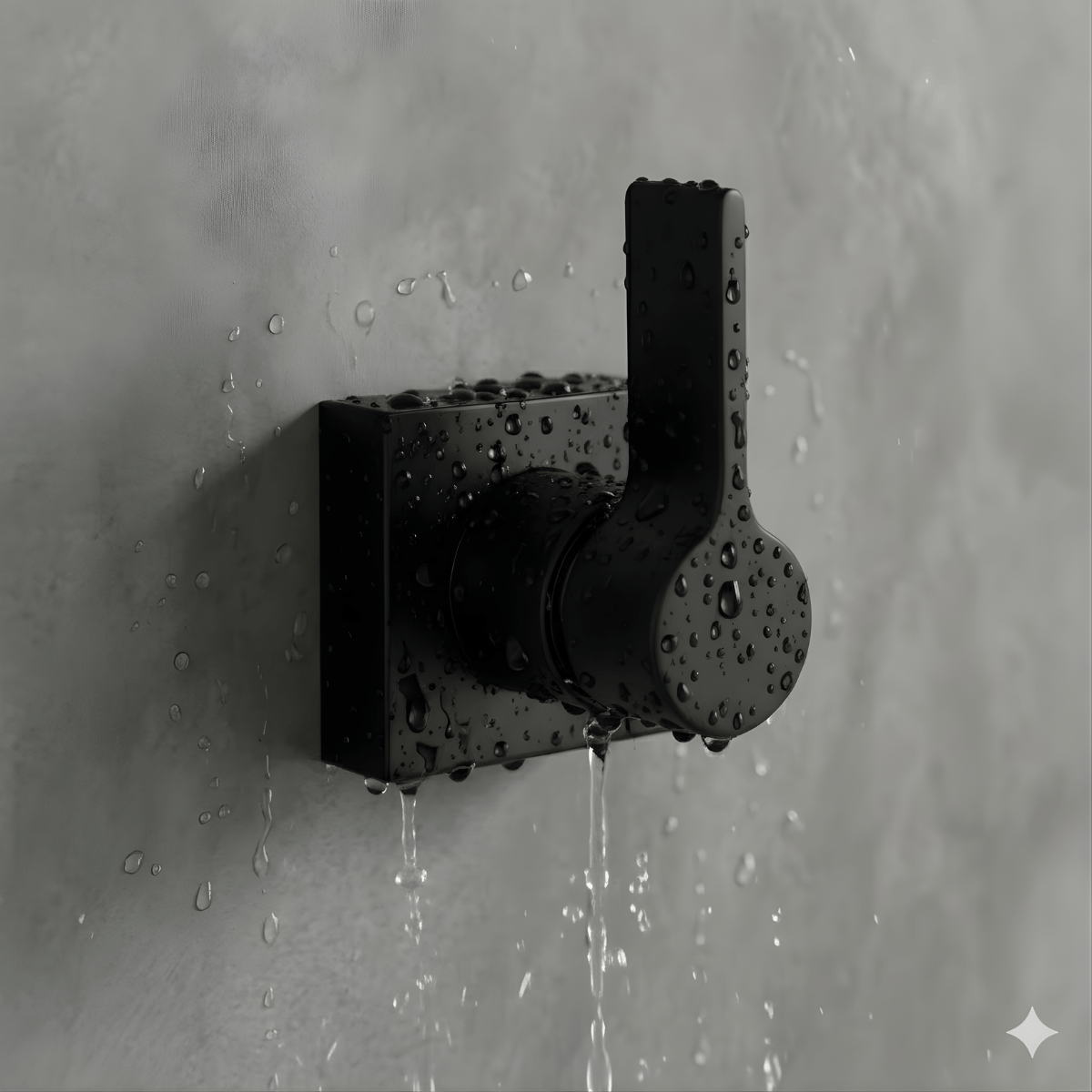 Acabamento Registro Alavanca Preto Fosco 100% Metal Padrão Deca