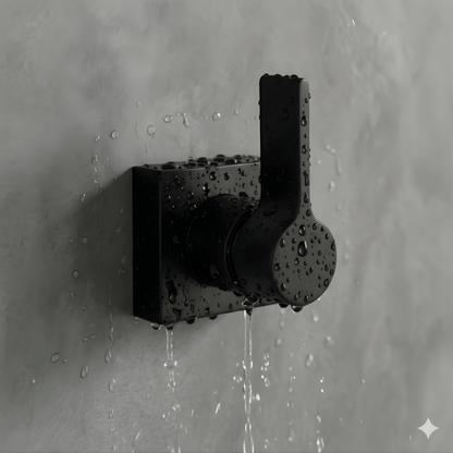 Acabamento Registro Alavanca Preto Fosco 100% Metal Padrão Deca