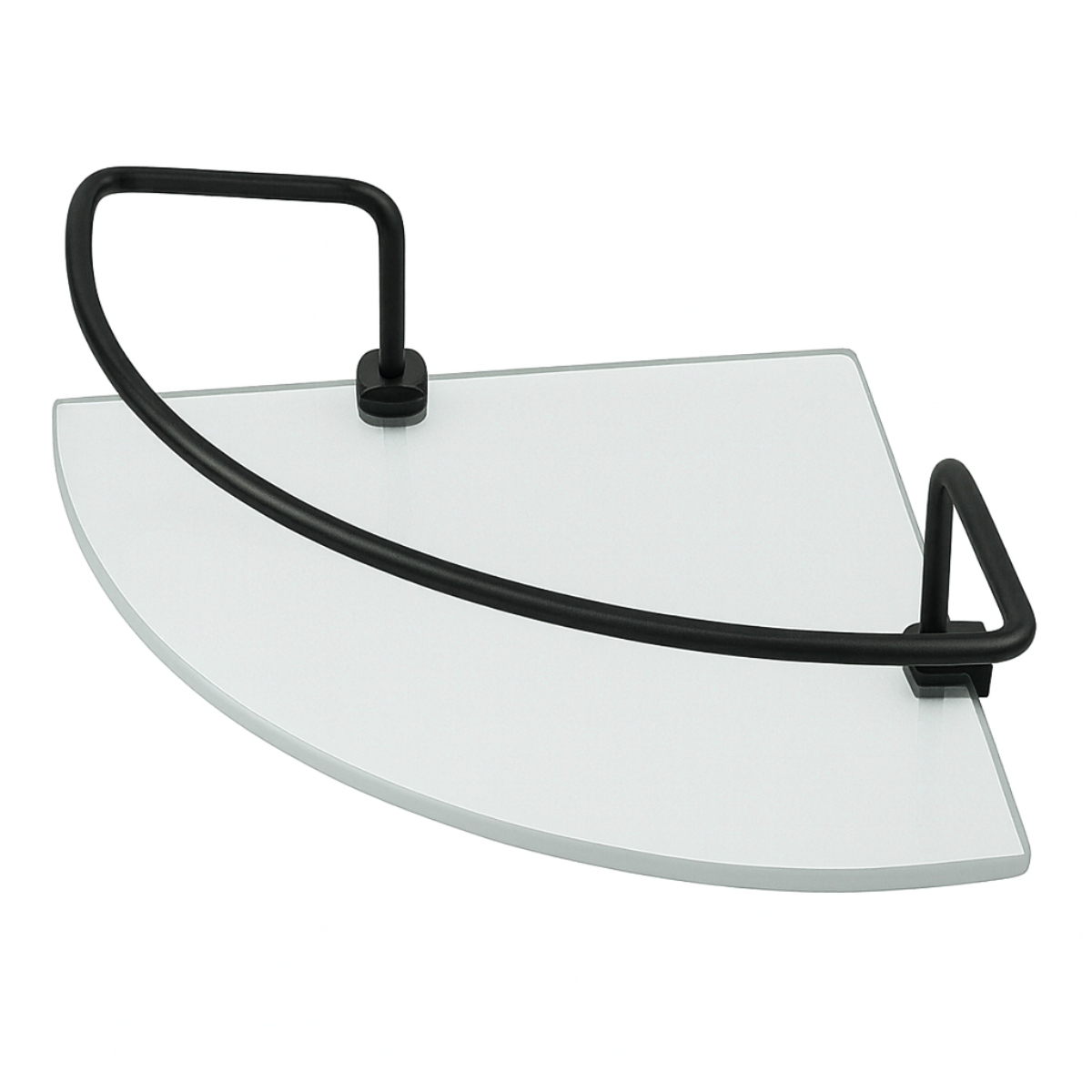 Porta Shampoo Canto Veneza Vidro Incolor - Haste Preto