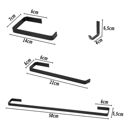 Kit 04 Acessórios  Stander Square Preto Fosco