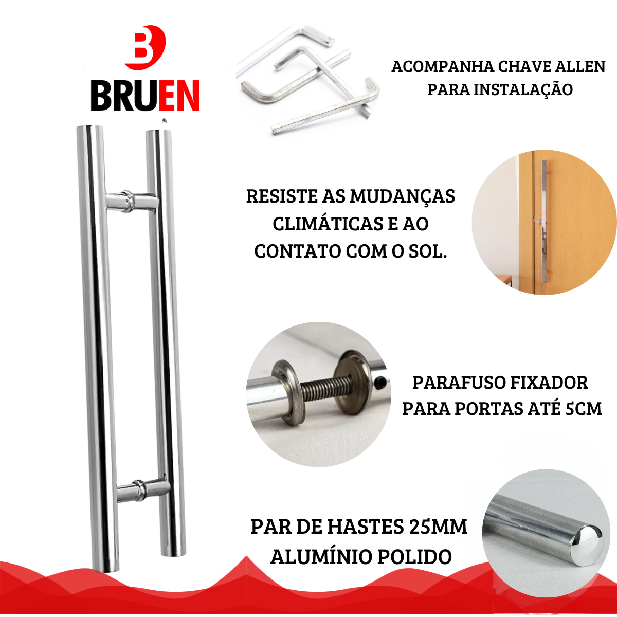 Puxador Clean Polido