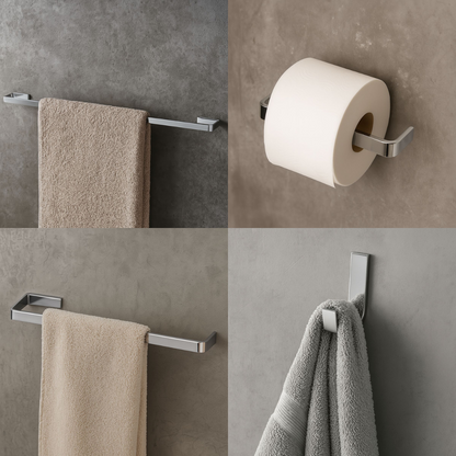 Kit 04 Acessórios Stander Square Cromado