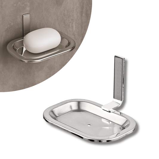 Porta Sabonete de Parede Banheiro Quadrado com Fixação Dupla