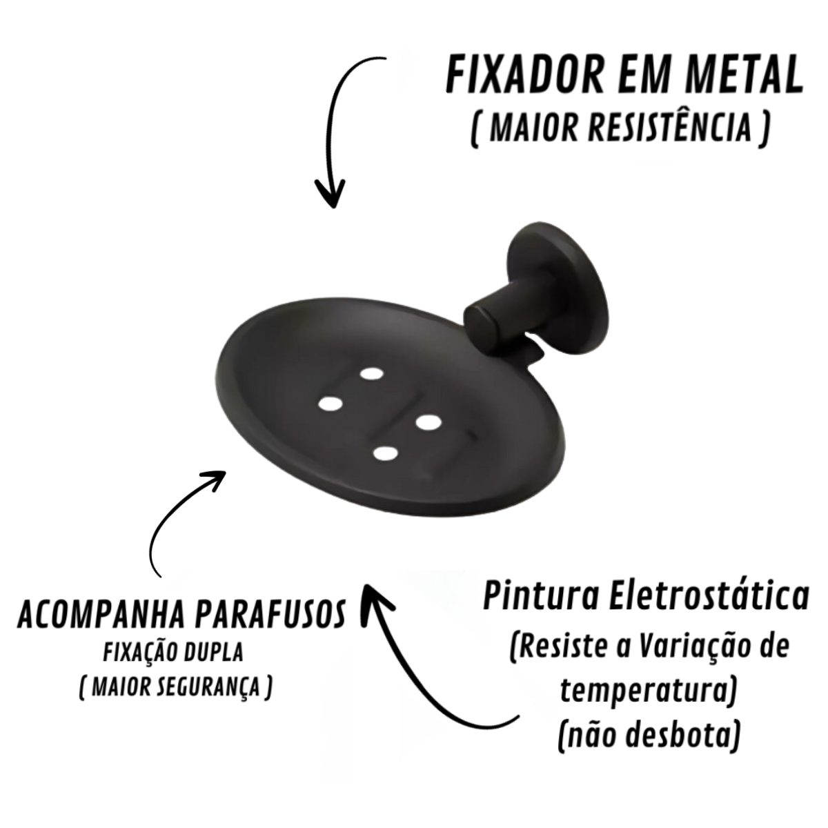 Saboneteira Veneza Preto