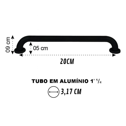 Barra de Apoio Reta Preto Fosco