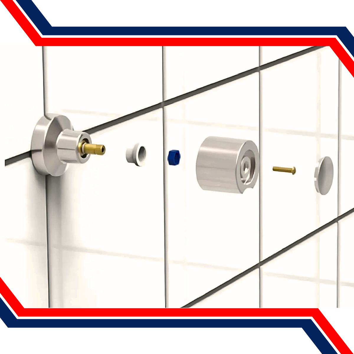 Acabamento C40 Meia Lua ABS Cromado