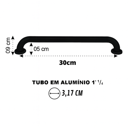 Barra de Apoio Reta Preto Fosco