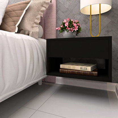 Mesa de cabeceira - Preto 40cm