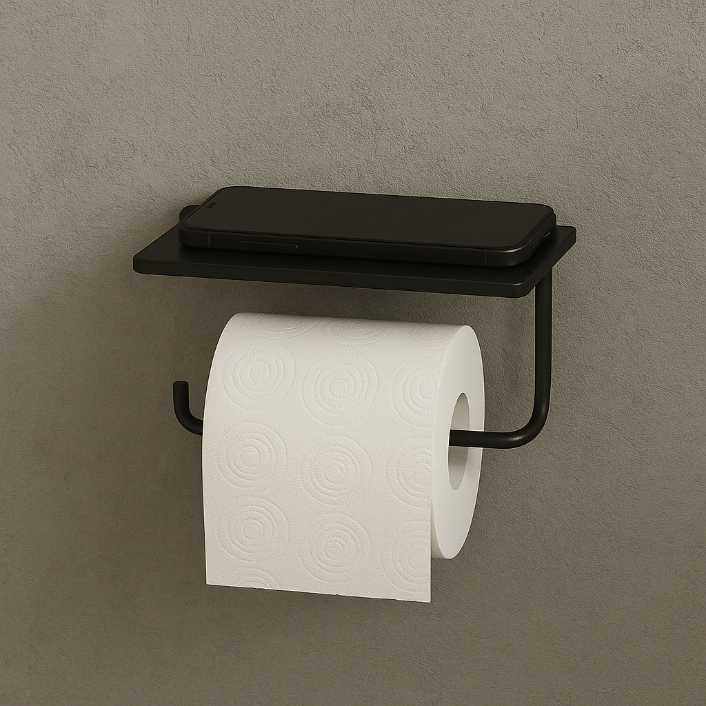 Papeleira Porta Celular Porta Objetos De Vidro p/ Banheiro