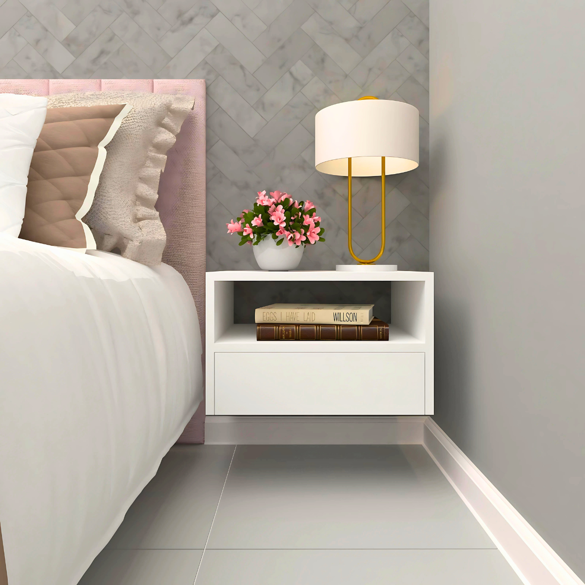 Criado Mudo Branco 40cm