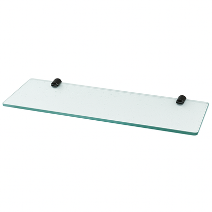 Prateleira de Vidro Incolor 30x10cm Slim - 6mm com Suporte