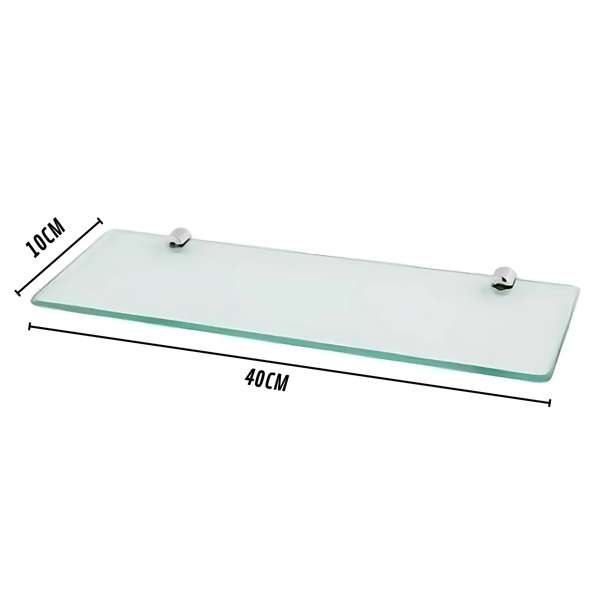 Prateleira Retangular de Vidro 40cm