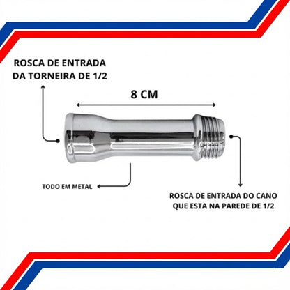 Alongador Para Torneira 1/2 - 8cm