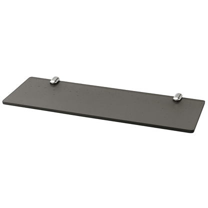 Prateleira de Vidro Fumê 30x10cm Slim - Vidro 6mm com Suporte