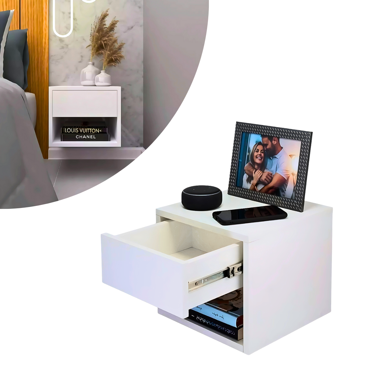 Criado Mudo Branco 30cm