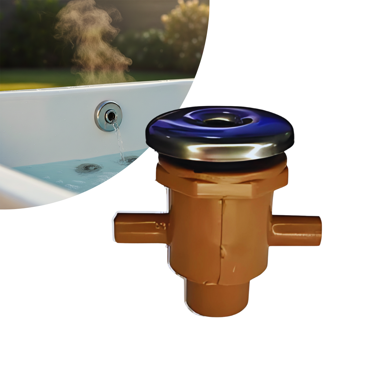 Mini Jato Direcional Inox para Hidromassagem Universal - Conexão PVC 38mm